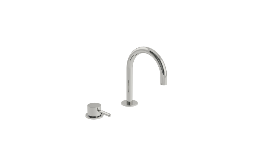 Coalbrook - 2 tap hole deck mounted mixer w. round spout - Basin tap