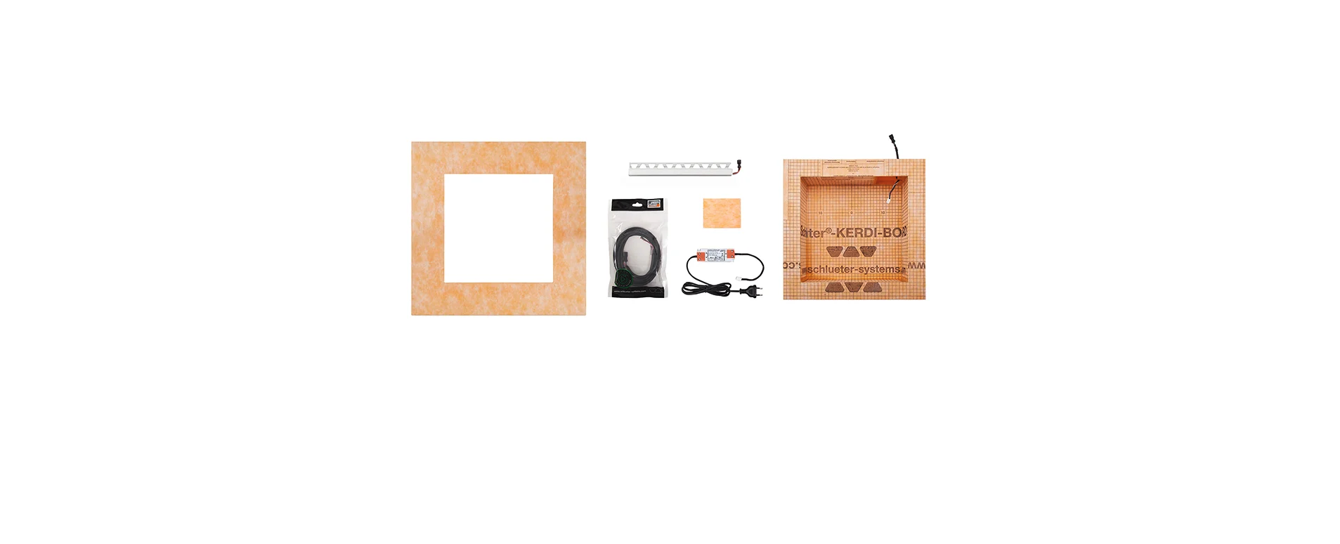 Schulter - LIPROTEC KERDI-BOARD-NLT Niche Set With Warm White LED Lighting - Electrical/Lighting