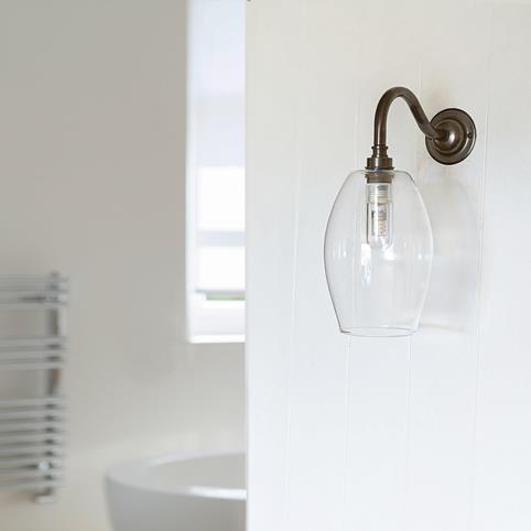 CAMBER The Wall Lighting Company - BATHROOM Clear Glass Wall Light (IP44) - Lighting